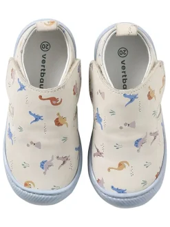 Leder-Sneakers in Creme