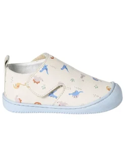 Leder-Sneakers in Creme