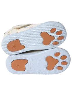 Leder-Sneakers in Creme