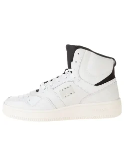 Leder-Sneakers in Creme