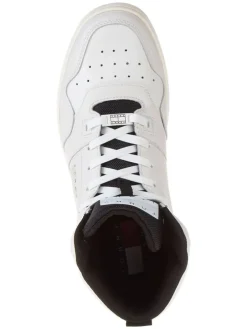 Leder-Sneakers in Creme