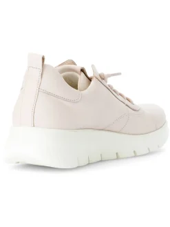 Leder-Sneakers in Creme