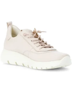Leder-Sneakers in Creme