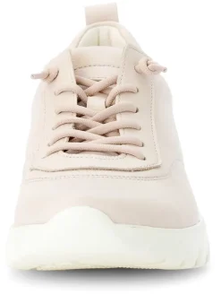 Leder-Sneakers in Creme
