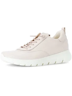 Leder-Sneakers in Creme