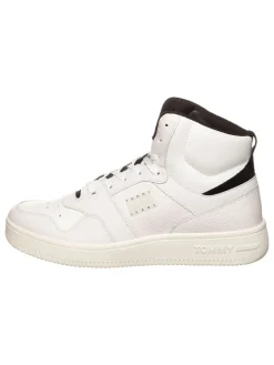 Leder-Sneakers in Creme