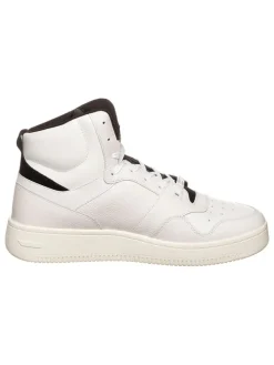 Leder-Sneakers in Creme