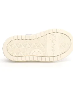 Leder-Sneakers in Dunkelblau/ Weiß