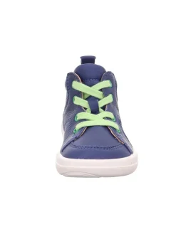 Leder-Sneakers in Dunkelblau