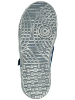 Leder-Sneakers in Dunkelblau