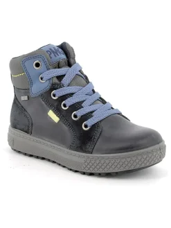 Leder-Sneakers in Dunkelblau