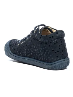 Leder-Sneakers in Dunkelblau