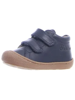 Leder-Sneakers in Dunkelblau