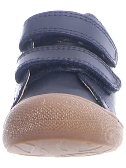 Leder-Sneakers in Dunkelblau