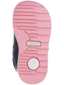 Leder-Sneakers in Dunkelblau