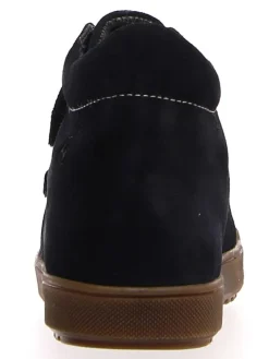 Leder-Sneakers in Dunkelblau