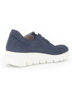 Leder-Sneakers in Dunkelblau