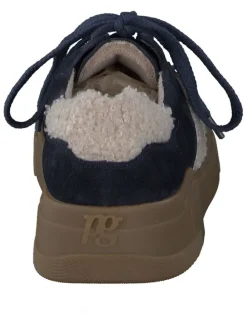 Leder-Sneakers in Dunkelblau