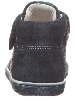 Leder-Sneakers in Dunkelblau