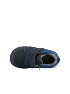 Leder-Sneakers in Dunkelblau