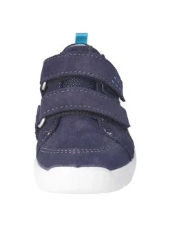 Leder-Sneakers in Dunkelblau