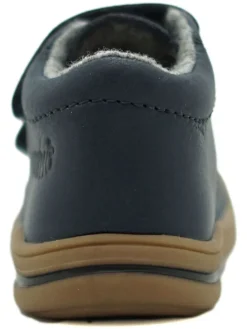 Leder-Sneakers in Dunkelblau