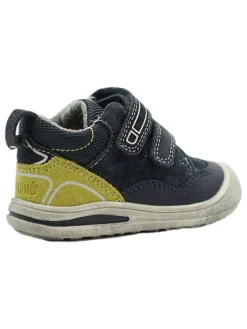 Leder-Sneakers in Dunkelblau