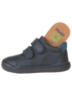 Leder-Sneakers in Dunkelblau