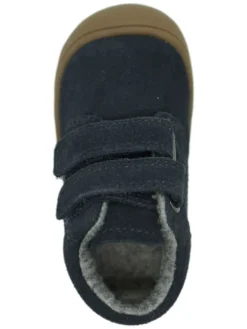 Leder-Sneakers in Dunkelblau