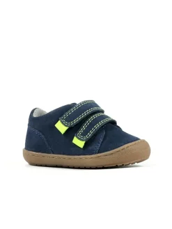 Leder-Sneakers in Dunkelblau
