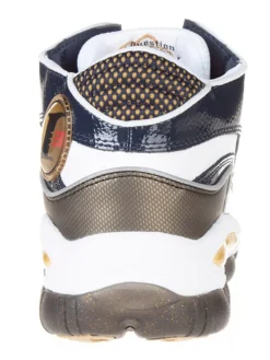 Leder-Sneakers in Dunkelblau/ Khaki/ Weiß