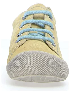 Leder-Sneakers in Gelb