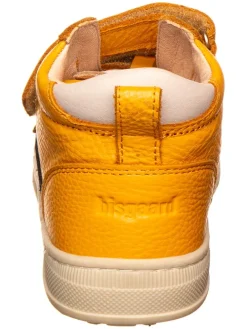 Leder-Sneakers in Gelb