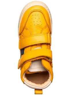 Leder-Sneakers in Gelb