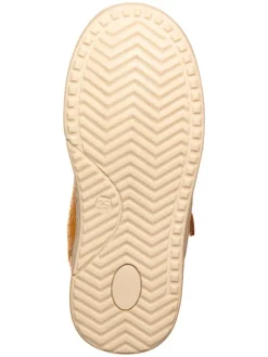 Leder-Sneakers in Gelb