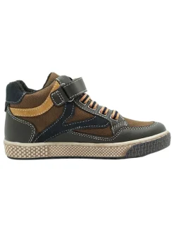 Leder-Sneakers in Gelb/ Schwarz