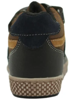 Leder-Sneakers in Gelb/ Schwarz