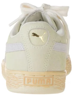 Leder-Sneakers in Gelb/ Weiß