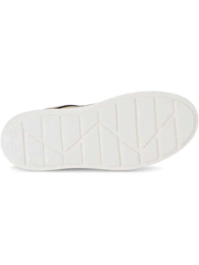 Leder-Sneakers in Gold/ Schwarz