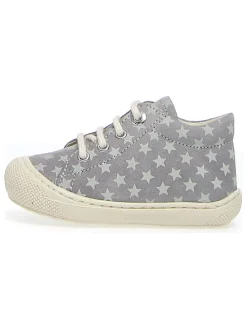 Leder-Sneakers in Grau