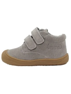 Leder-Sneakers in Grau