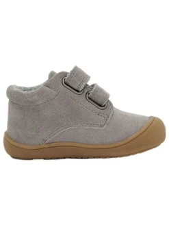 Leder-Sneakers in Grau