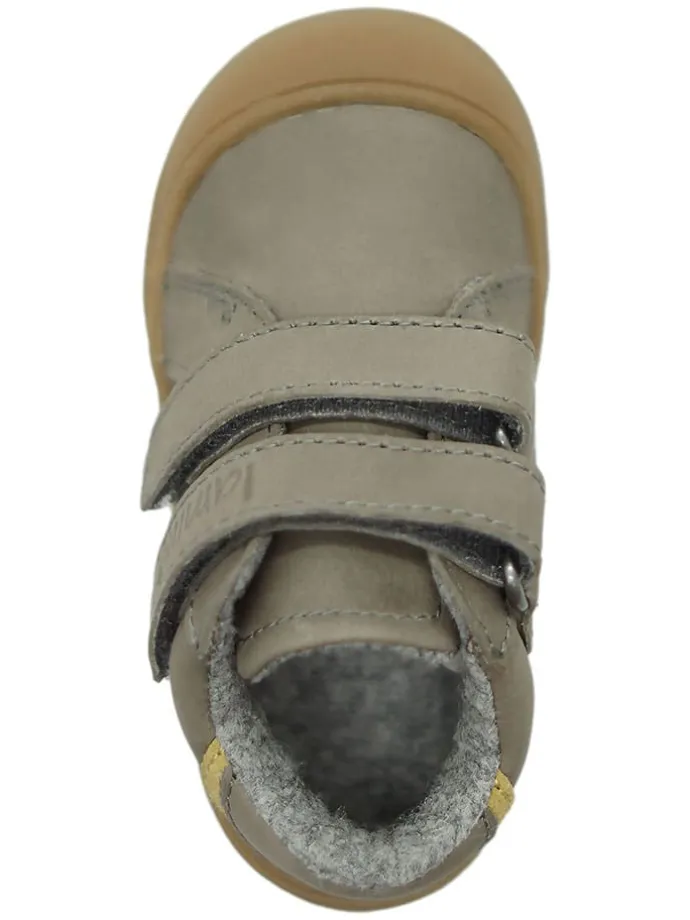 Leder-Sneakers in Grau