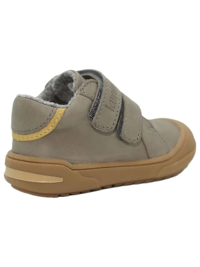 Leder-Sneakers in Grau