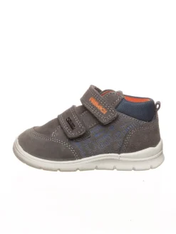 Leder-Sneakers in Grau