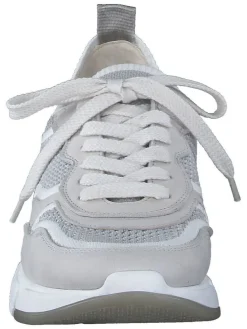 Leder-Sneakers in Grau