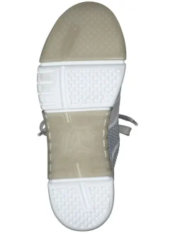 Leder-Sneakers in Grau