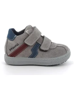 Leder-Sneakers in Grau