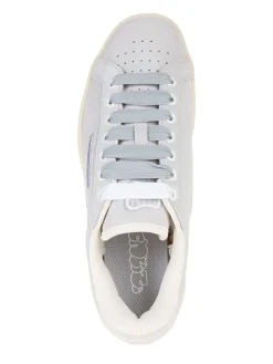 Leder-Sneakers in Grau
