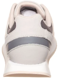 Leder-Sneakers in Grau/ Rosa
